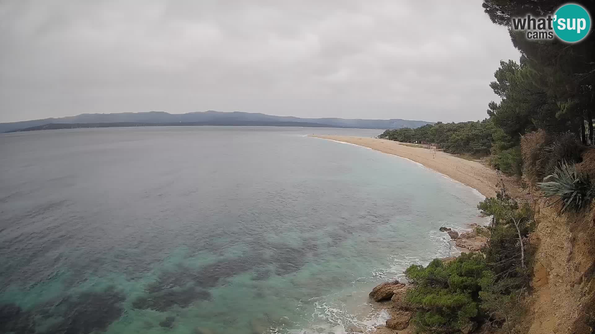 Webcam Bol Zlatni Rat – Vista en vivo desde la isla de Brač