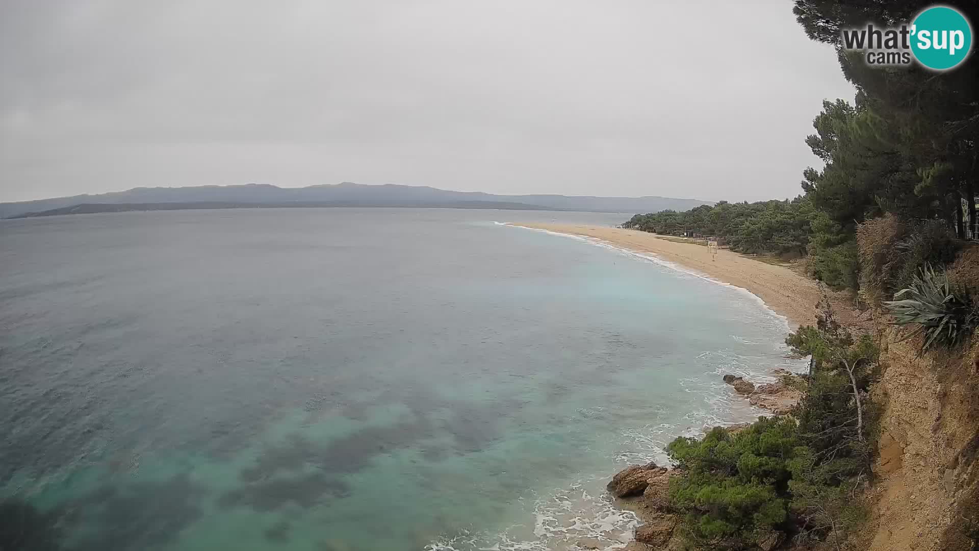 Spletna kamera Bol Zlatni Rat – Pogled v živo z otoka Brač