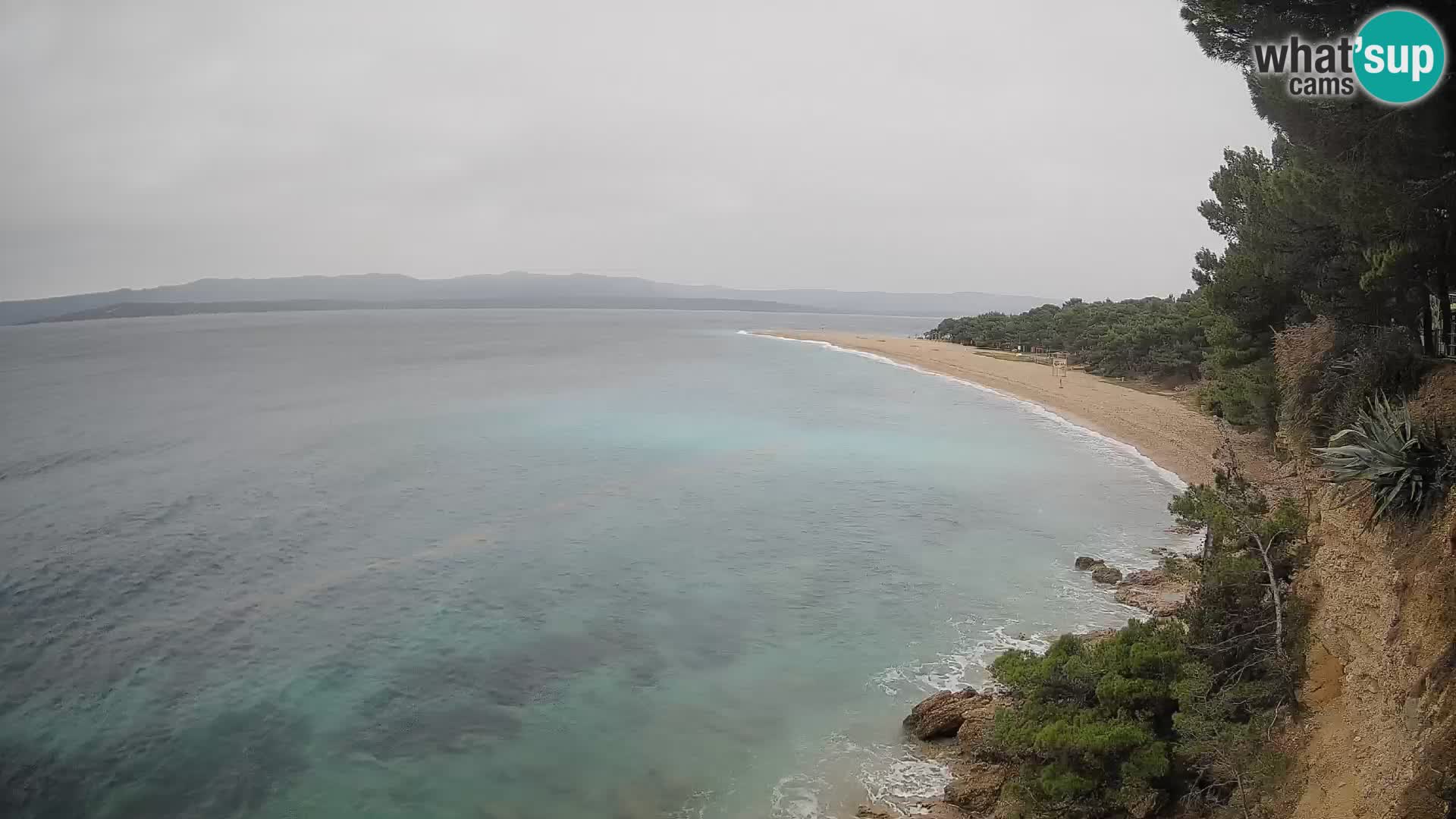 Spletna kamera Bol Zlatni Rat – Pogled v živo z otoka Brač