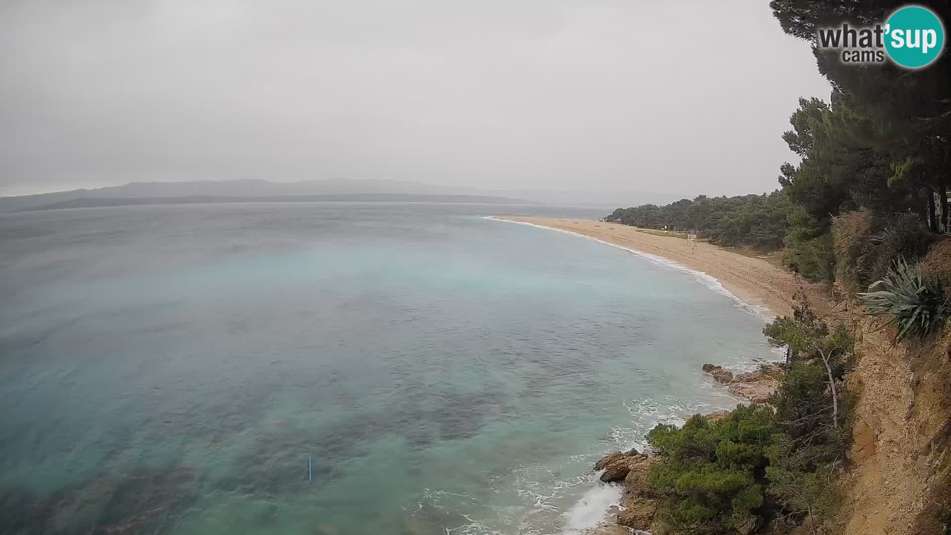 Webcam Zlatni Rat Bol – Liveblick vom berühmten Strand auf Brač
