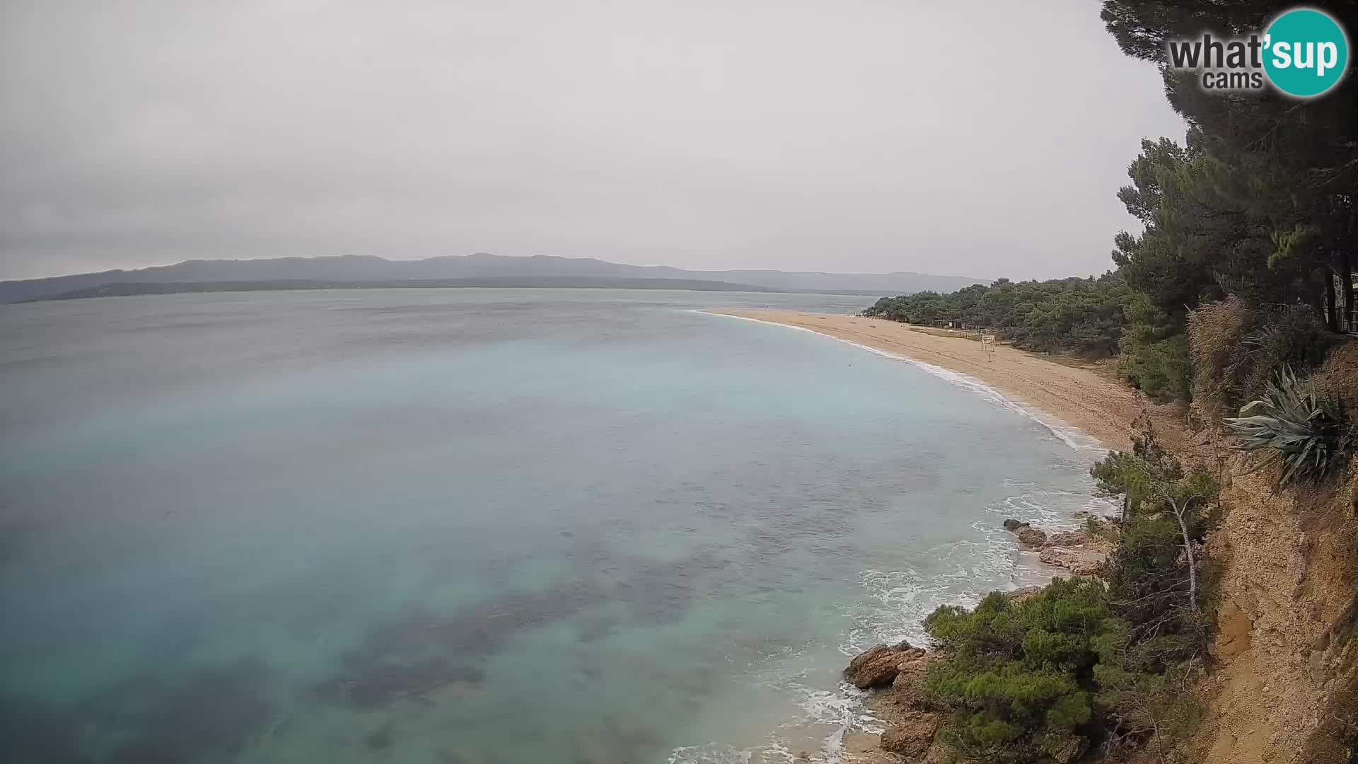 Spletna kamera Bol Zlatni Rat – Pogled v živo z otoka Brač