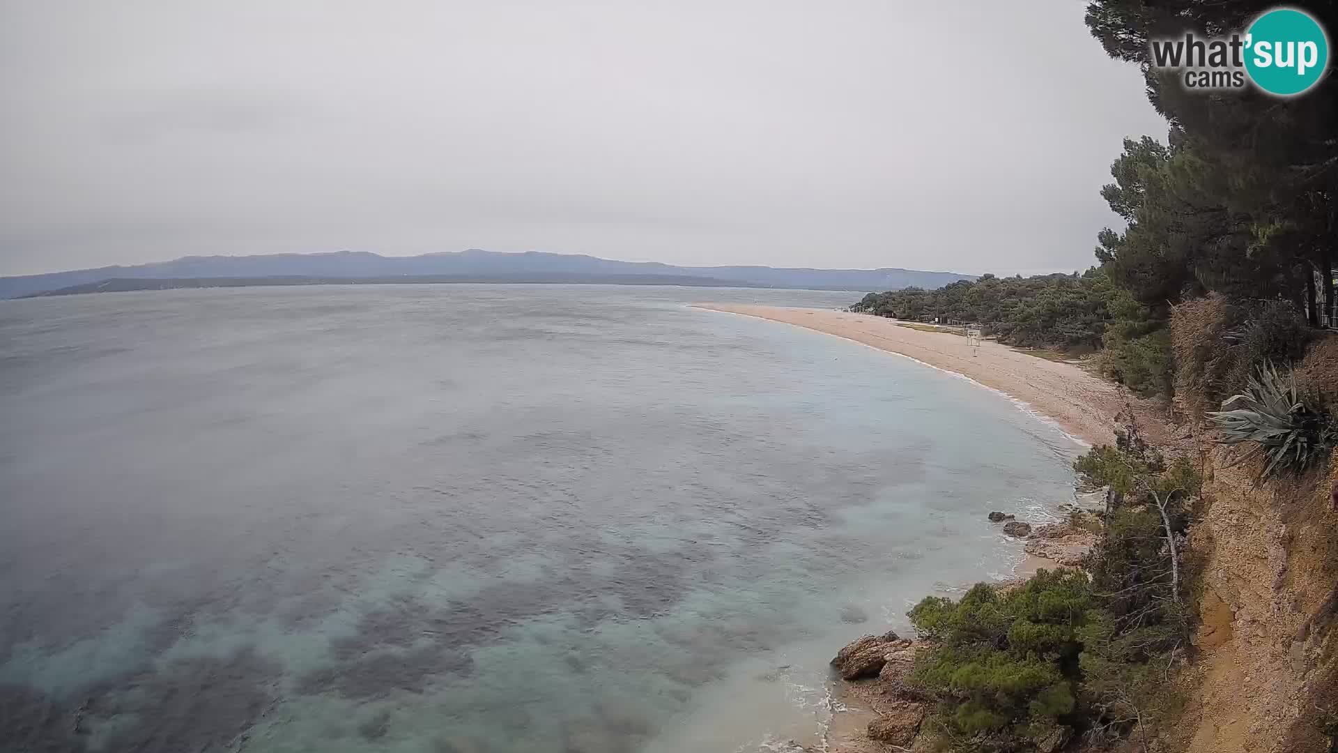 Webcam Zlatni Rat Bol – Liveblick vom berühmten Strand auf Brač
