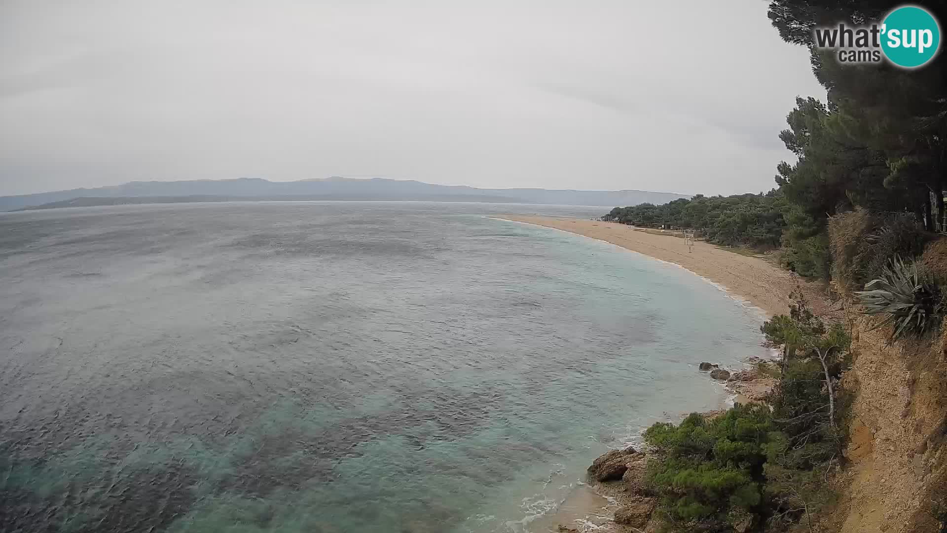 Webcam Zlatni Rat Bol – Liveblick vom berühmten Strand auf Brač