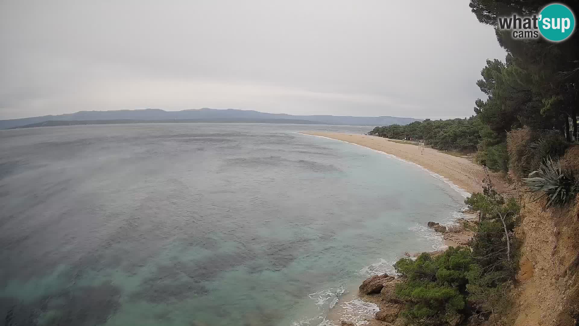Webcam Bol Zlatni Rat – Vista en vivo desde la isla de Brač