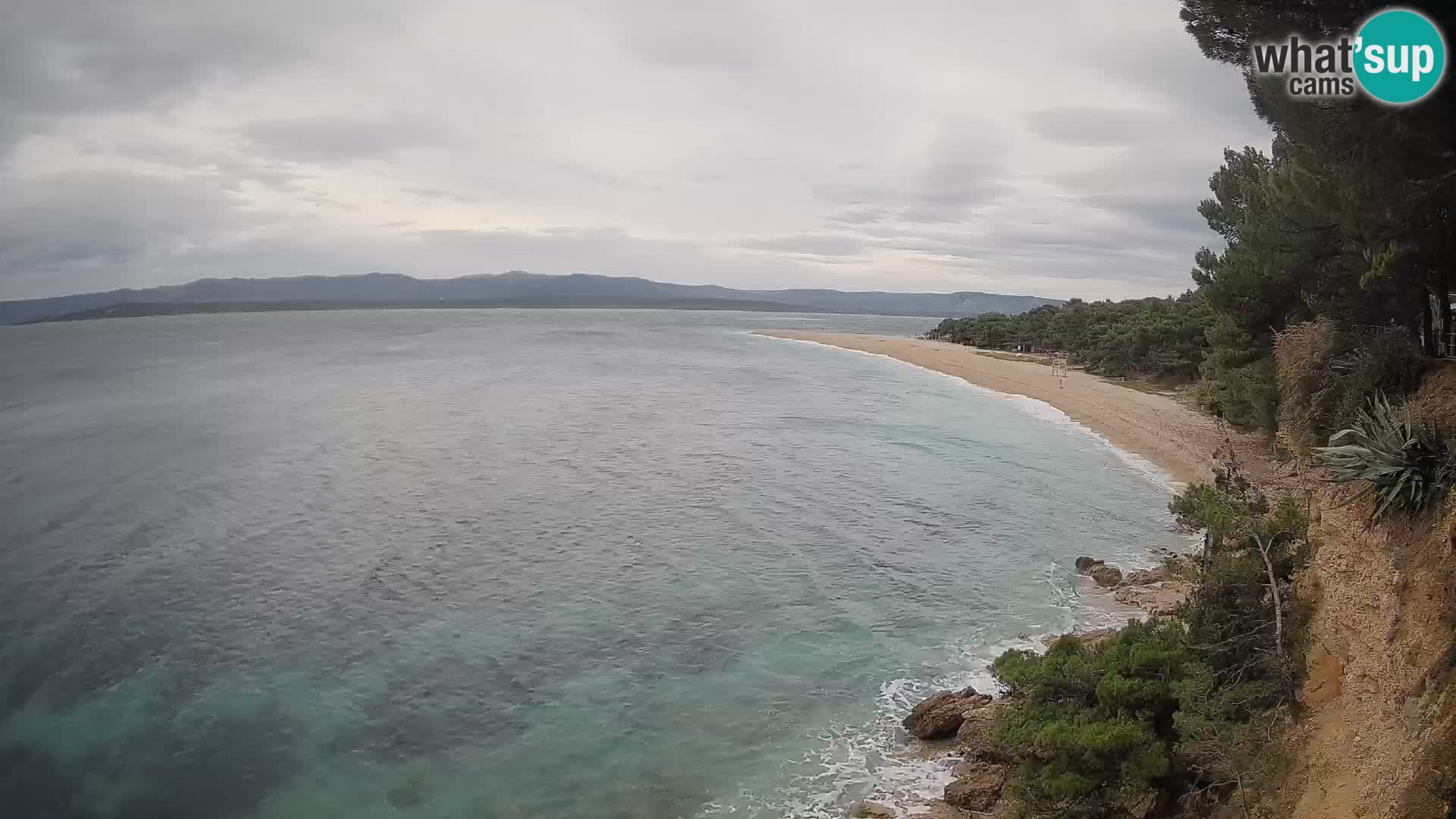 Webcam Zlatni Rat Bol – Liveblick vom berühmten Strand auf Brač
