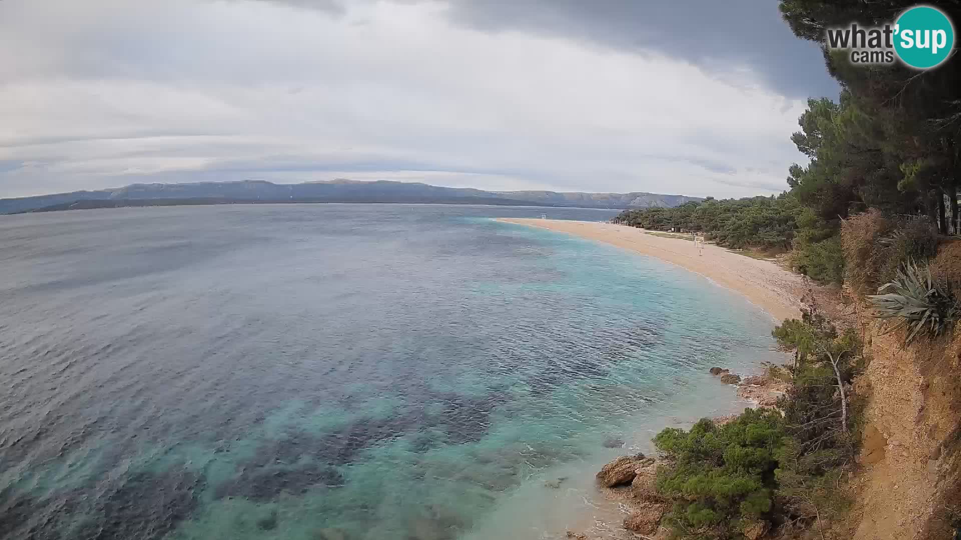 Webcam Zlatni Rat Bol – Liveblick vom berühmten Strand auf Brač