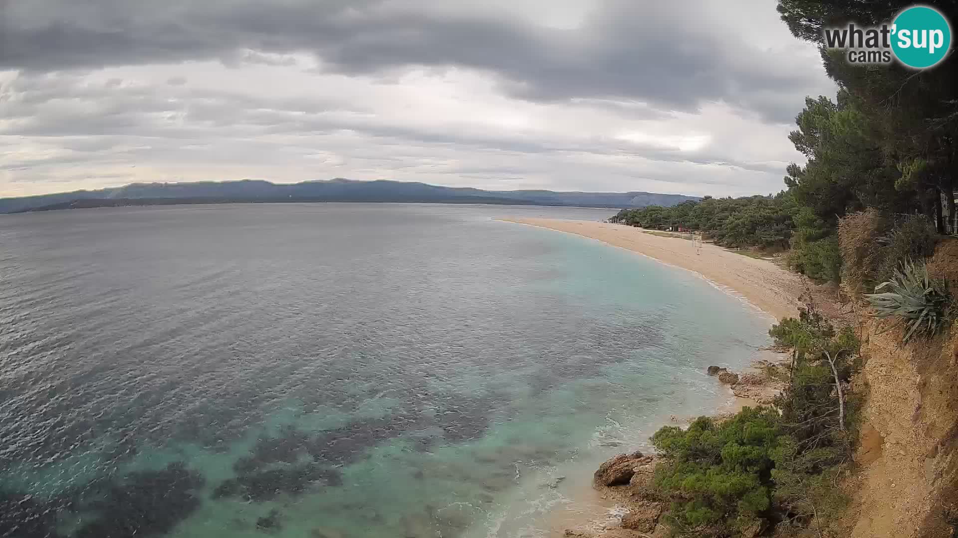 Webcam Zlatni Rat Bol – Liveblick vom berühmten Strand auf Brač