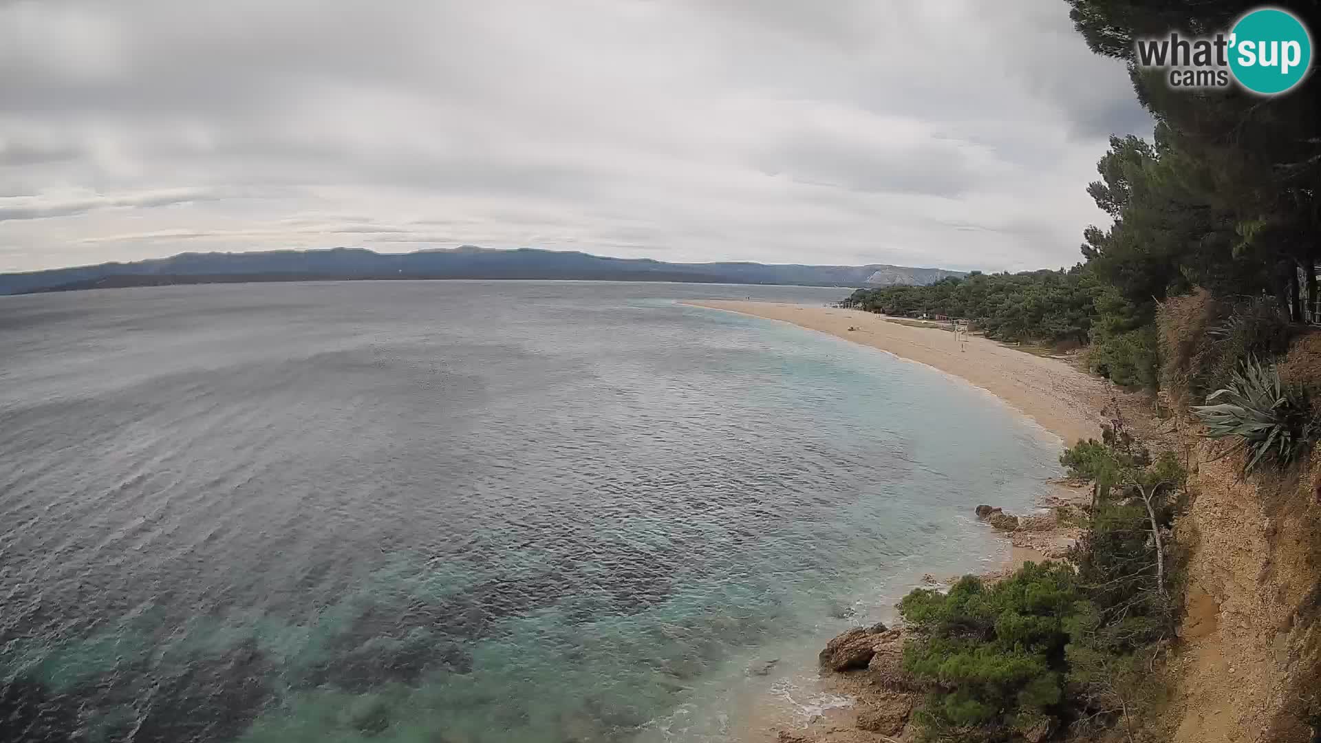 Webcam Zlatni Rat Bol – Liveblick vom berühmten Strand auf Brač