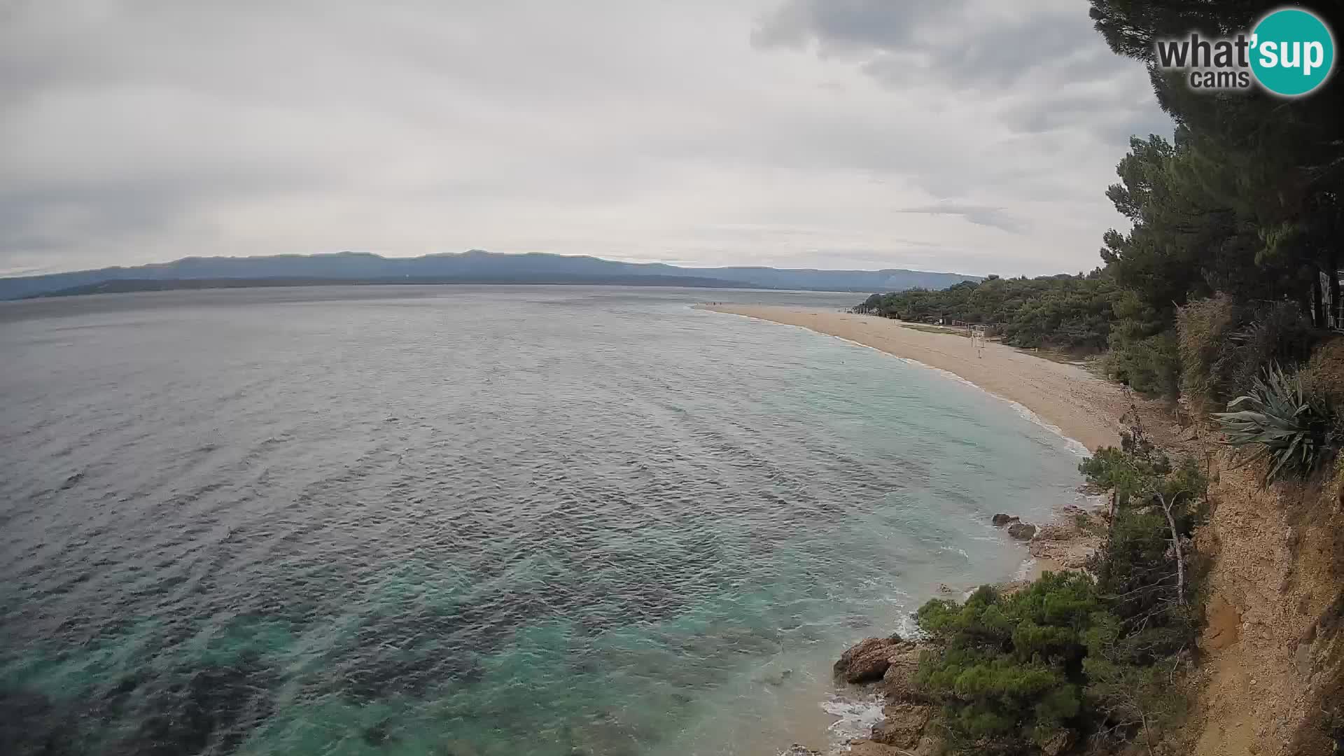 Webcam Bol Zlatni Rat – Vista en vivo desde la isla de Brač