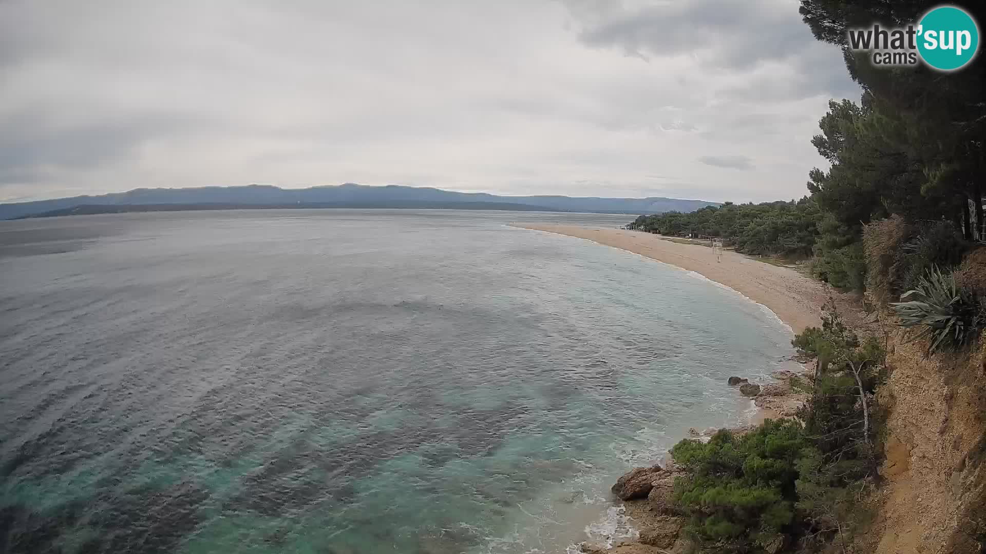Spletna kamera Bol Zlatni Rat – Pogled v živo z otoka Brač