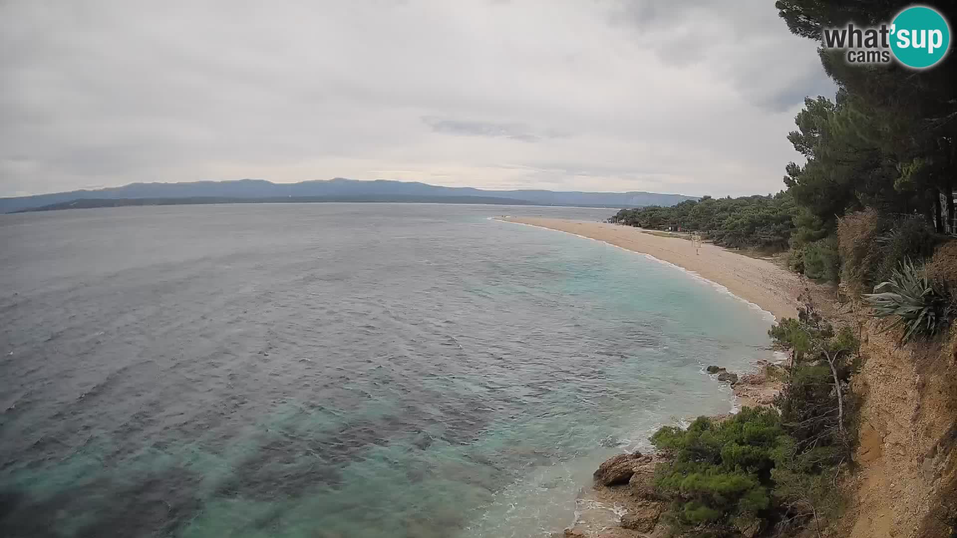 Spletna kamera Bol Zlatni Rat – Pogled v živo z otoka Brač