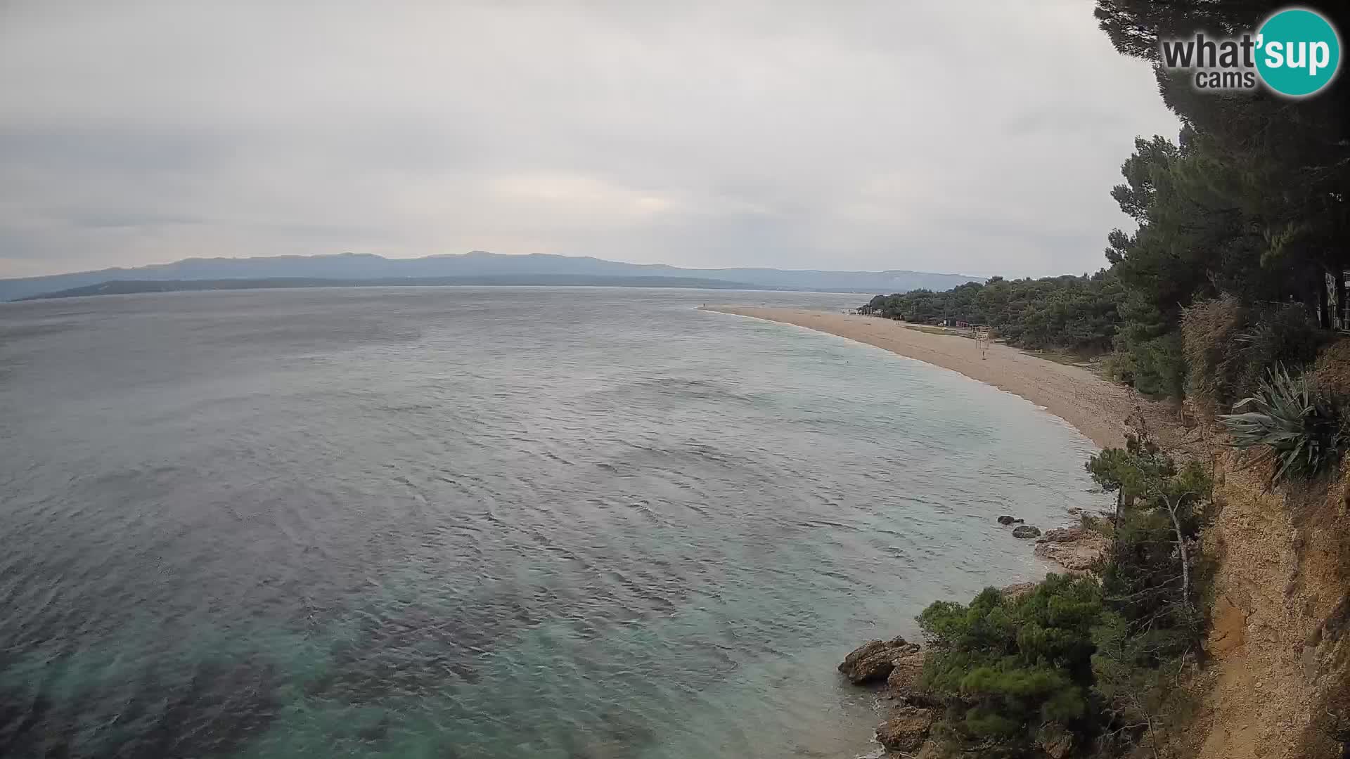 Webcam Zlatni Rat Bol – Liveblick vom berühmten Strand auf Brač