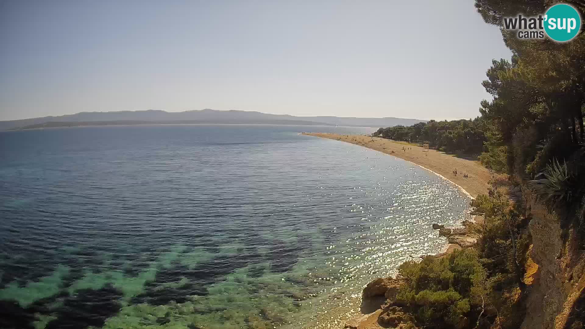 Webcam Zlatni Rat Bol – Liveblick vom berühmten Strand auf Brač