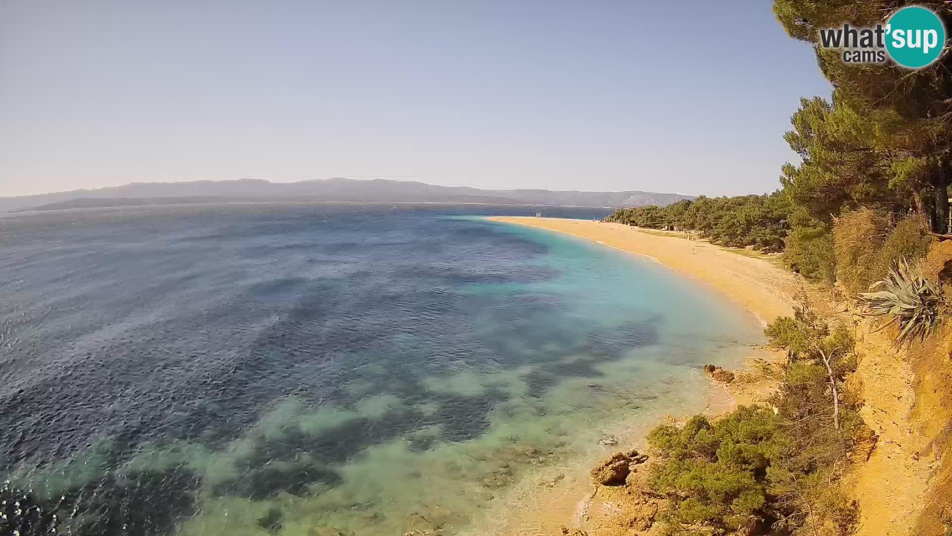 Webcam Zlatni Rat Bol – Liveblick vom berühmten Strand auf Brač