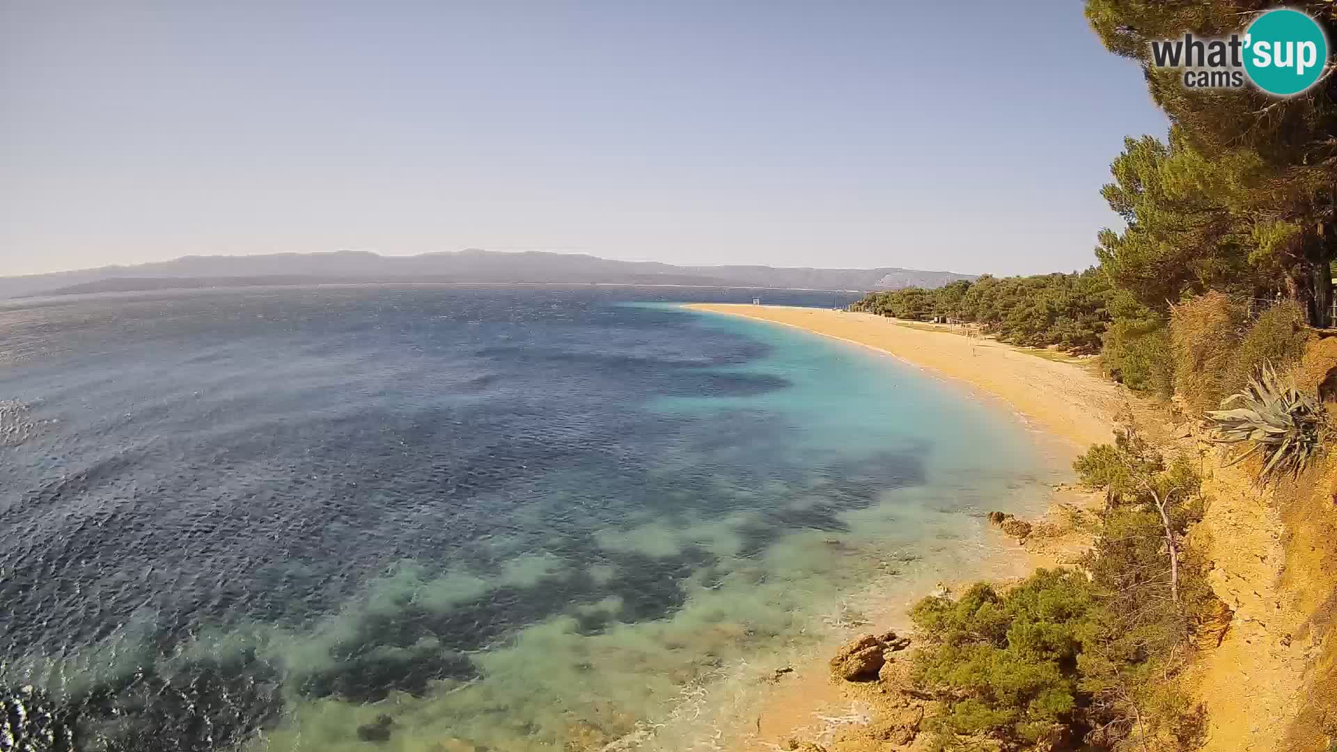 Webcam Zlatni Rat Bol – Liveblick vom berühmten Strand auf Brač