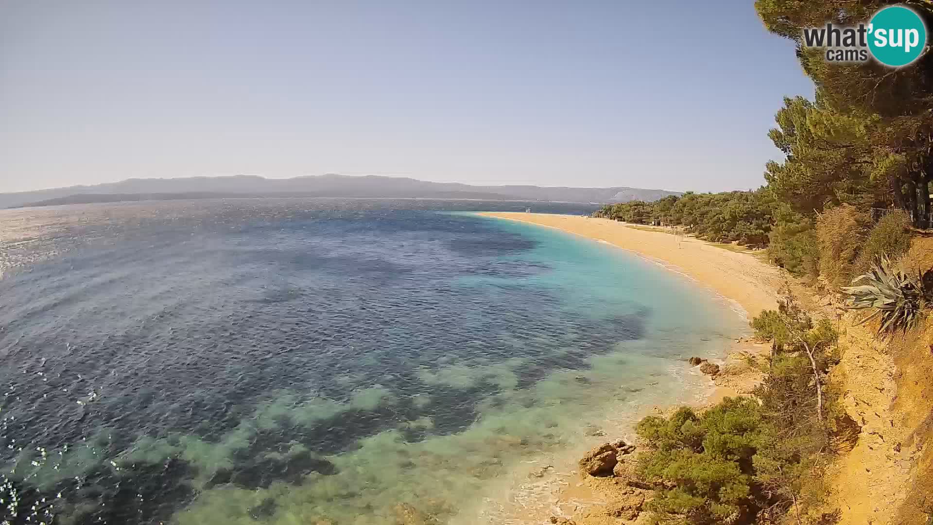 Webcam Zlatni Rat Bol – Liveblick vom berühmten Strand auf Brač