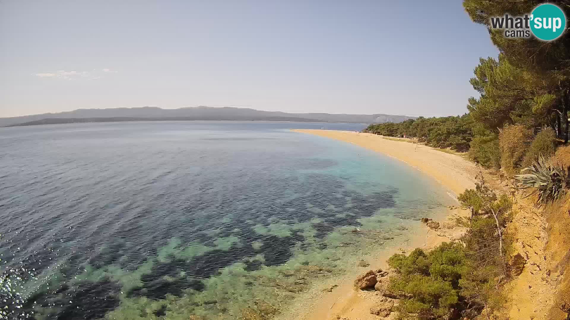 Webcam Bol Zlatni Rat – Vista en vivo desde la isla de Brač
