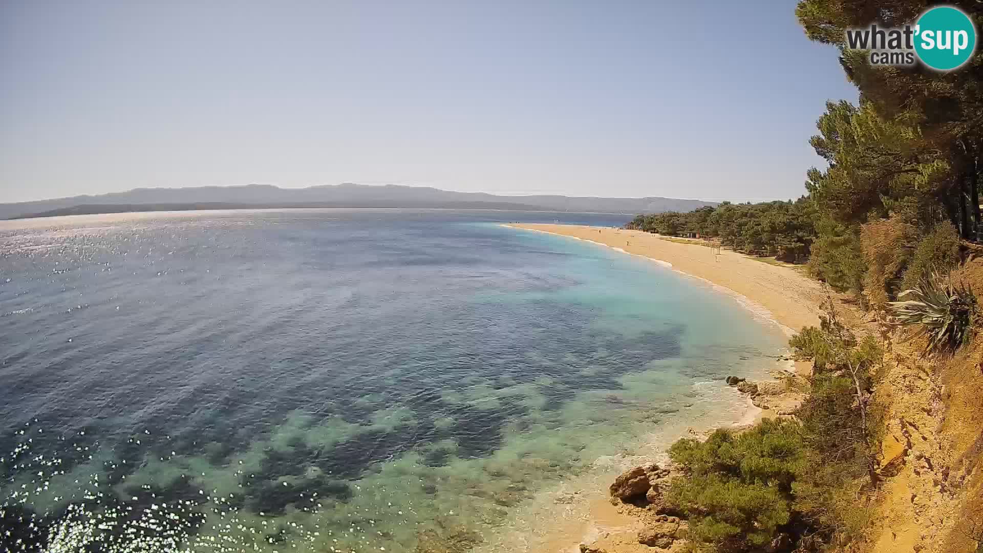 Spletna kamera Bol Zlatni Rat – Pogled v živo z otoka Brač