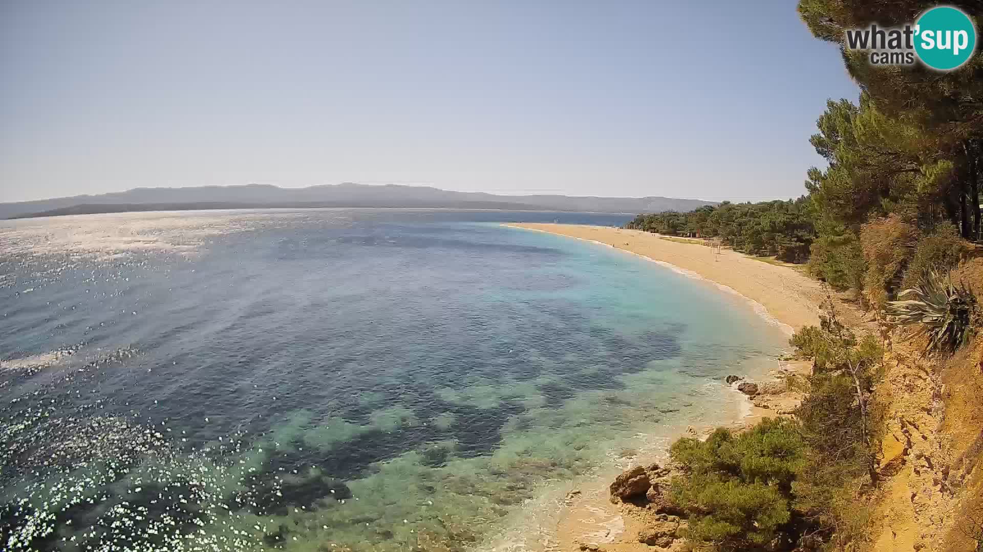 Spletna kamera Bol Zlatni Rat – Pogled v živo z otoka Brač