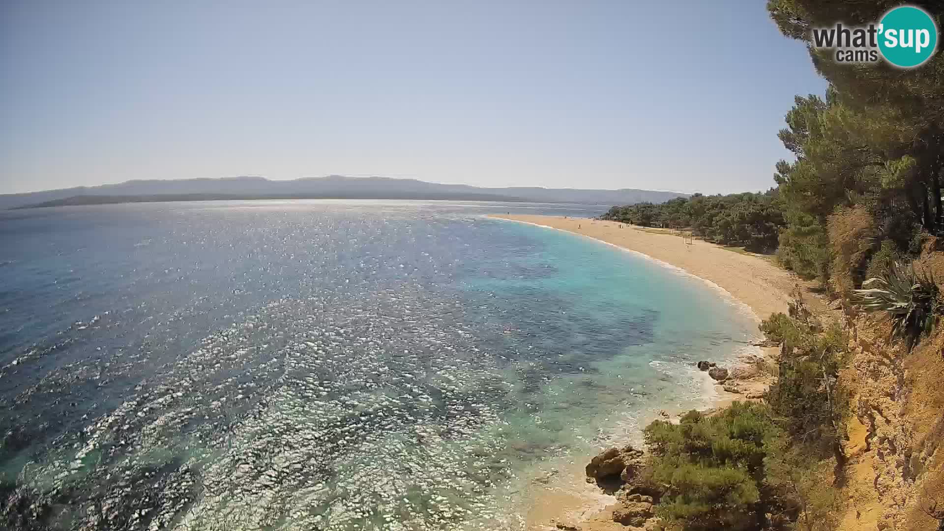 Spletna kamera Bol Zlatni Rat – Pogled v živo z otoka Brač