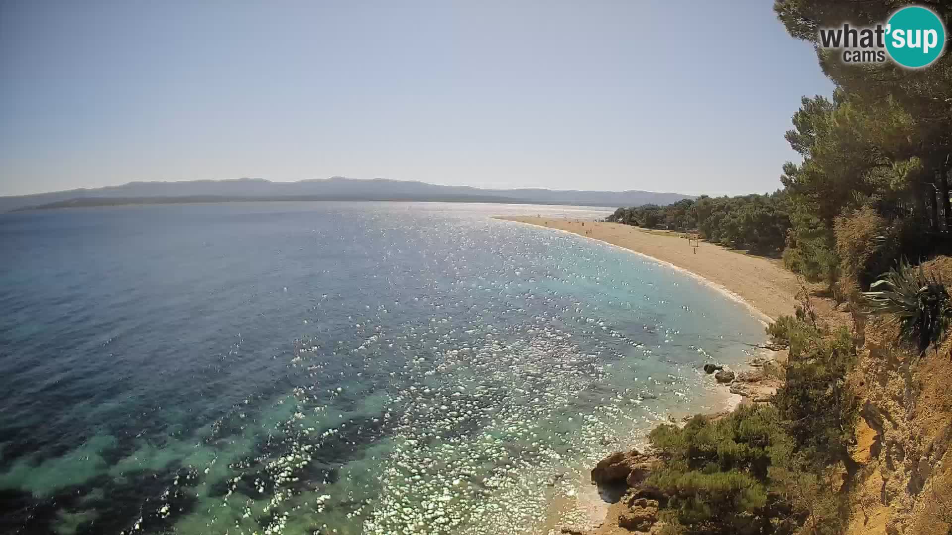 Webcam Zlatni Rat Bol – Liveblick vom berühmten Strand auf Brač