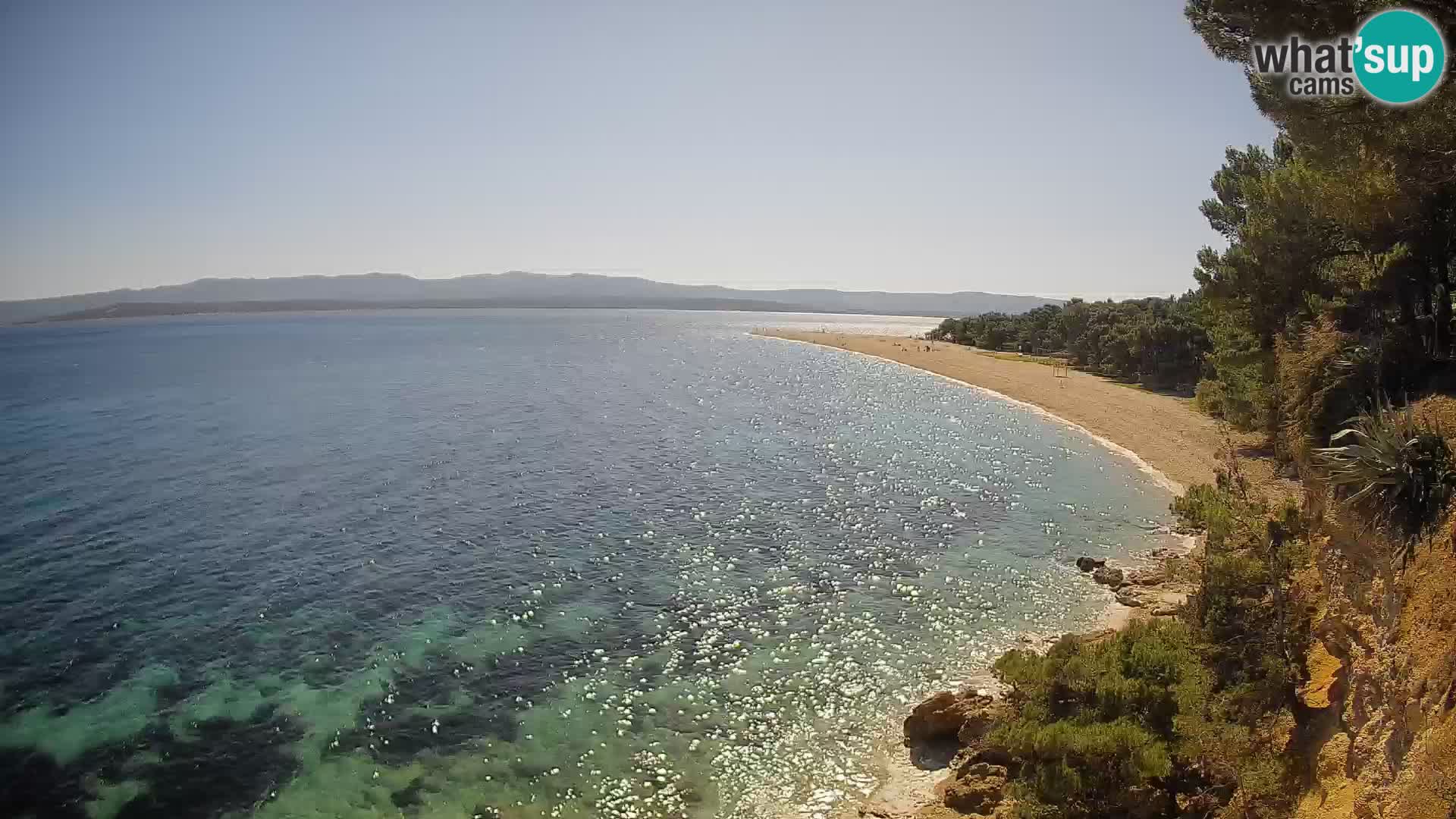 Webcam Zlatni Rat Bol – Liveblick vom berühmten Strand auf Brač
