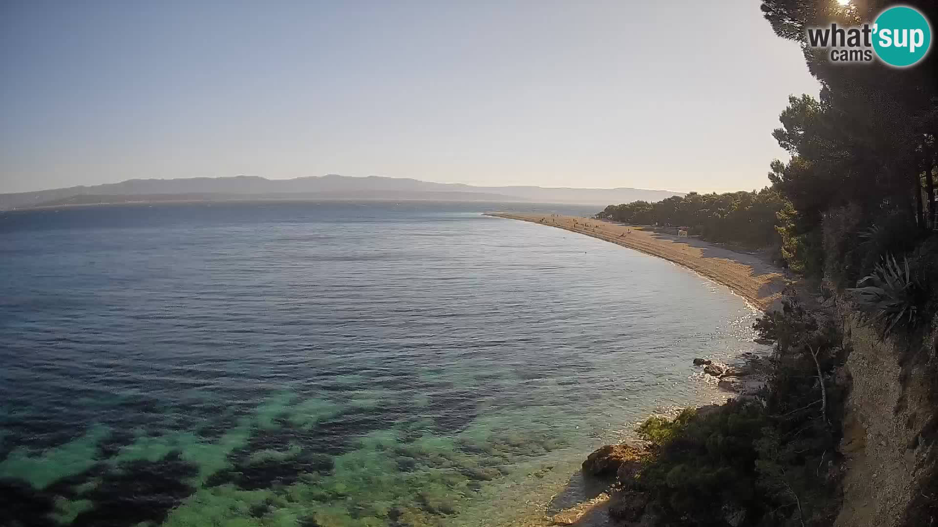 Webcam Bol Zlatni Rat – Vista en vivo desde la isla de Brač