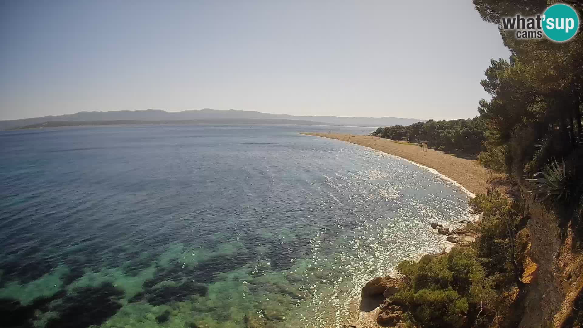 Spletna kamera Bol Zlatni Rat – Pogled v živo z otoka Brač