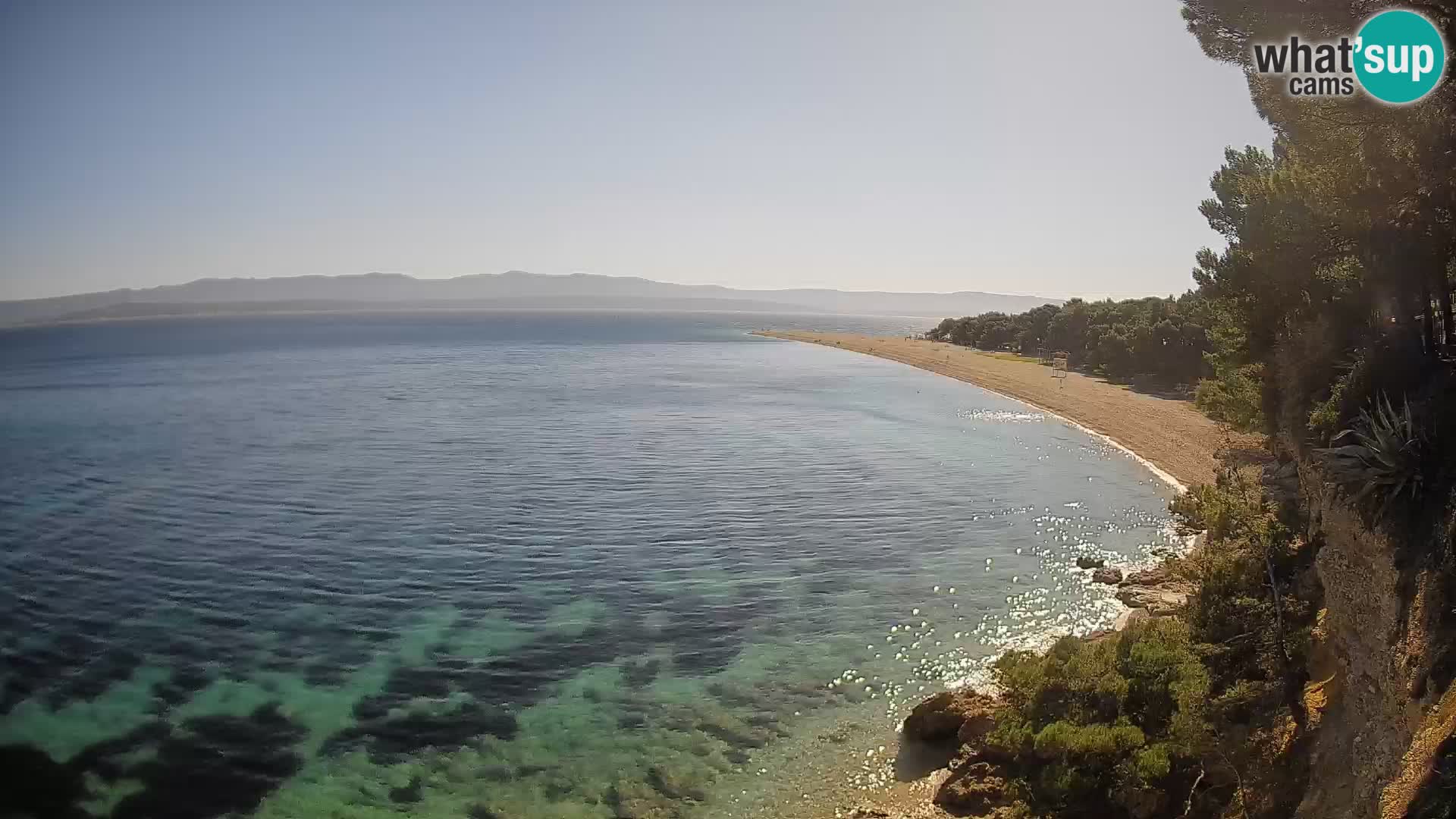 Webcam Bol Zlatni Rat – Vista en vivo desde la isla de Brač