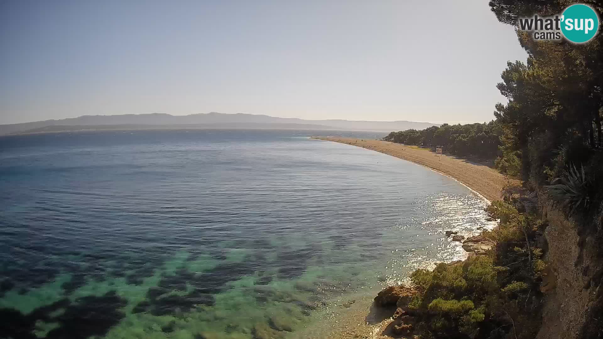 Webcam Bol Zlatni Rat – Vista en vivo desde la isla de Brač