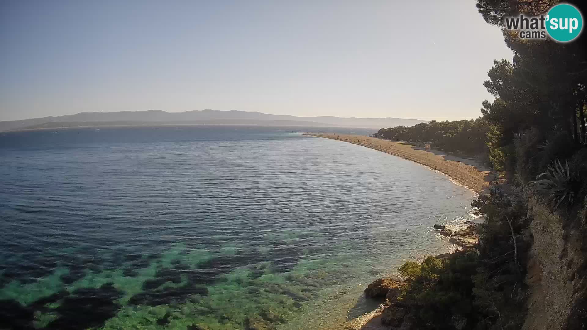 Webcam Zlatni Rat Bol – Liveblick vom berühmten Strand auf Brač