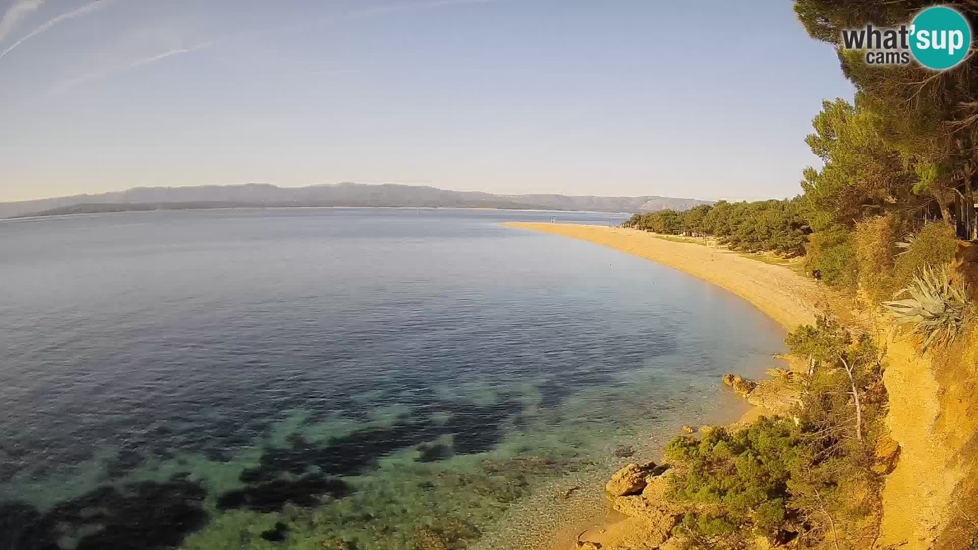 Webcam Bol Zlatni Rat – Vista en vivo desde la isla de Brač