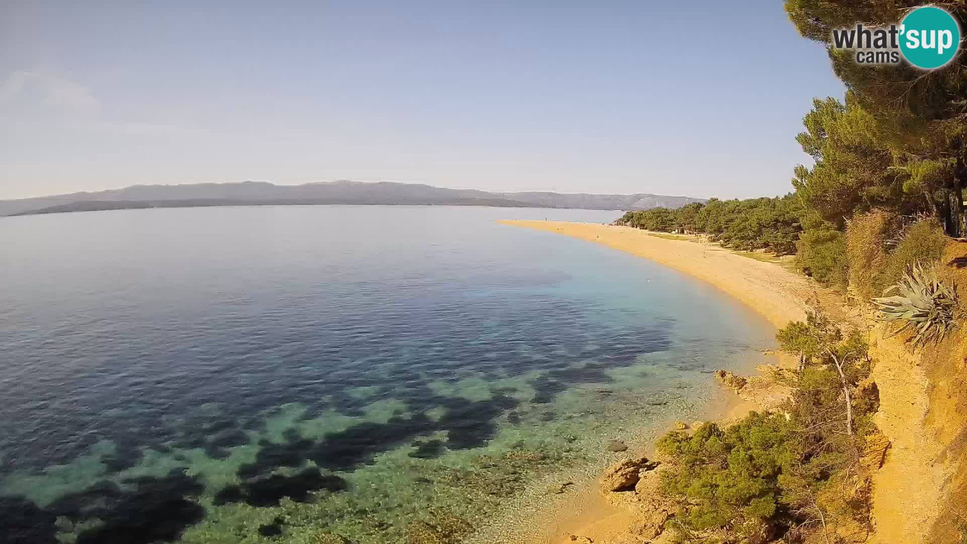 Spletna kamera Bol Zlatni Rat – Pogled v živo z otoka Brač