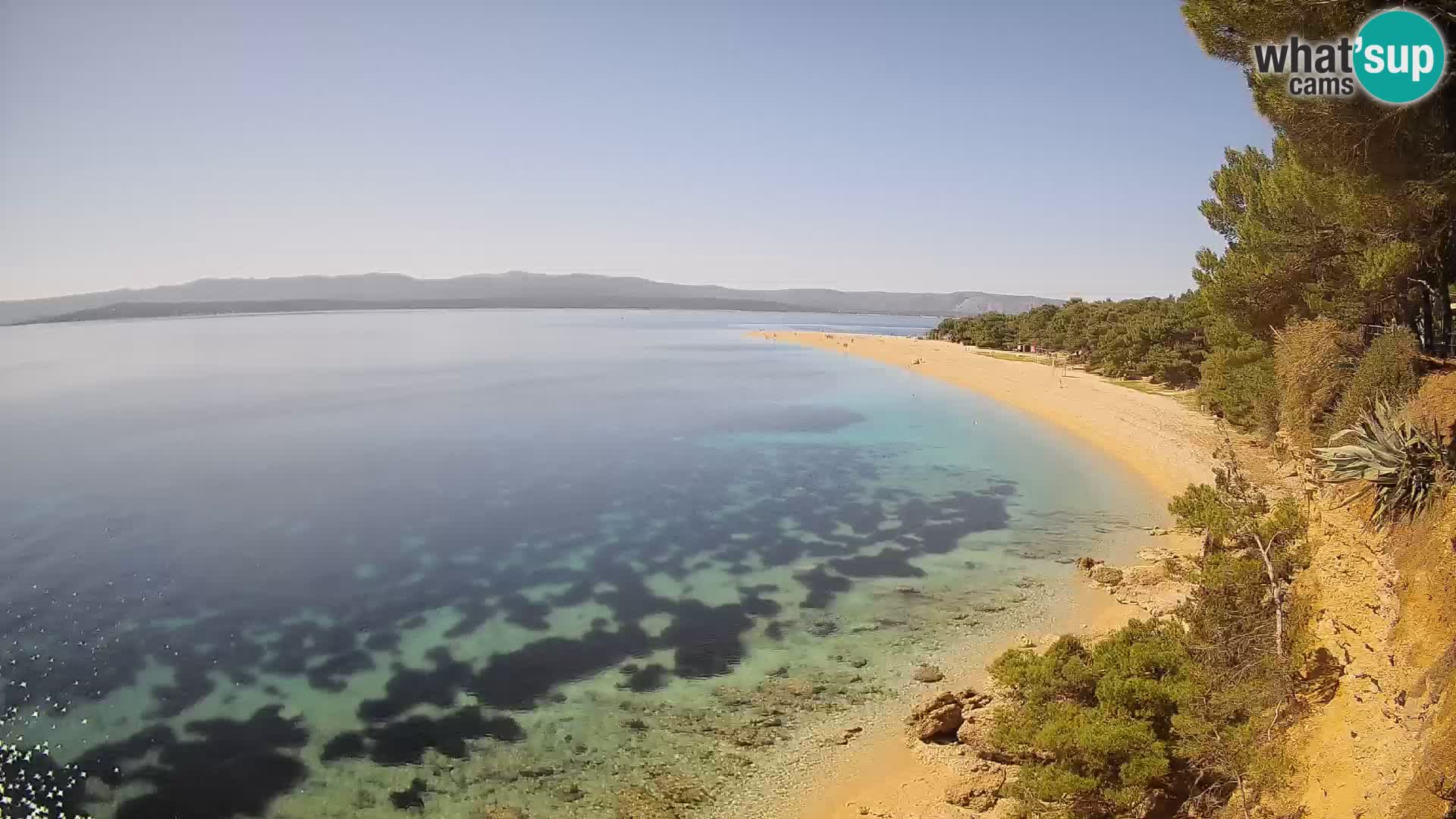 Webcam Zlatni Rat Bol – Liveblick vom berühmten Strand auf Brač