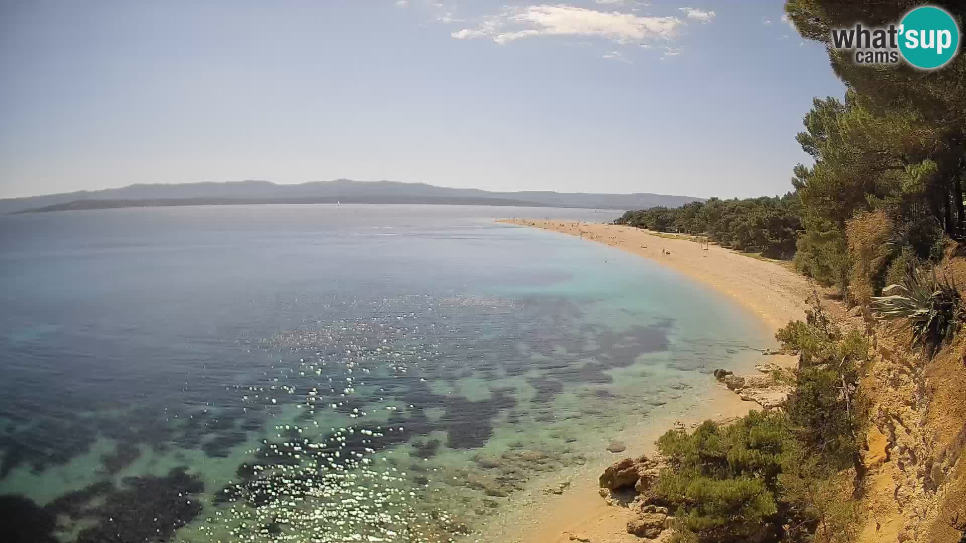 Spletna kamera Bol Zlatni Rat – Pogled v živo z otoka Brač