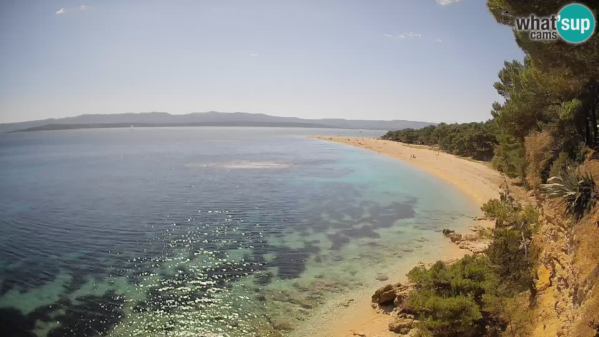 Webcam Zlatni Rat Bol – Liveblick vom berühmten Strand auf Brač