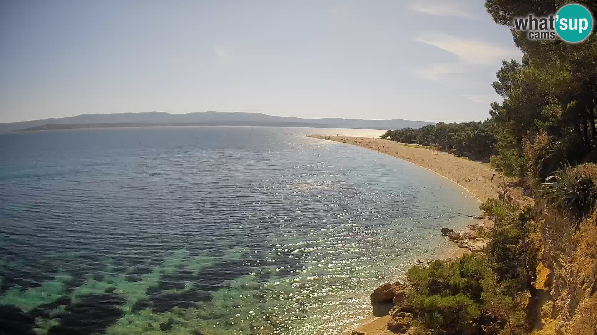 Webcam Bol Zlatni Rat – Vista en vivo desde la isla de Brač