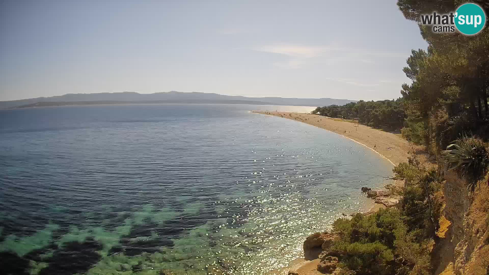 Spletna kamera Bol Zlatni Rat – Pogled v živo z otoka Brač