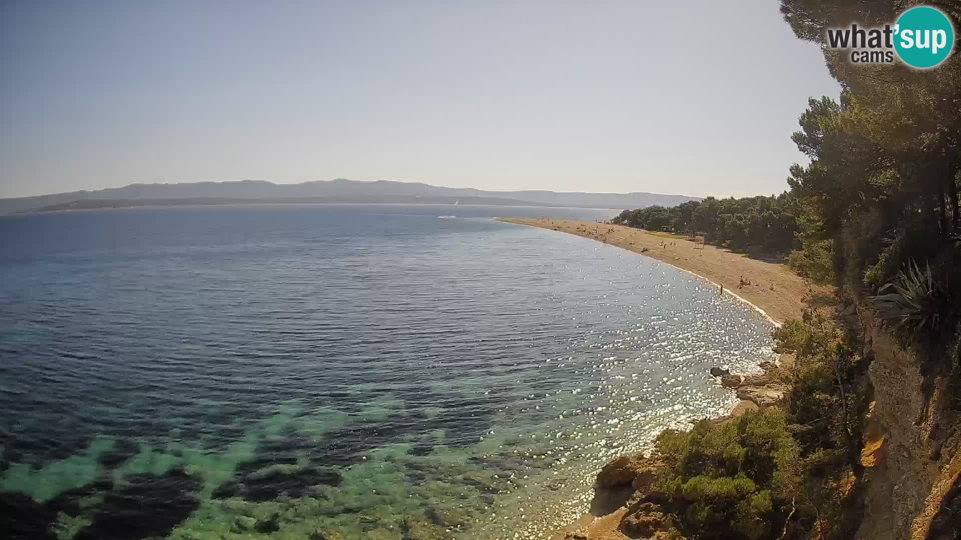 Webcam Zlatni Rat Bol – Liveblick vom berühmten Strand auf Brač