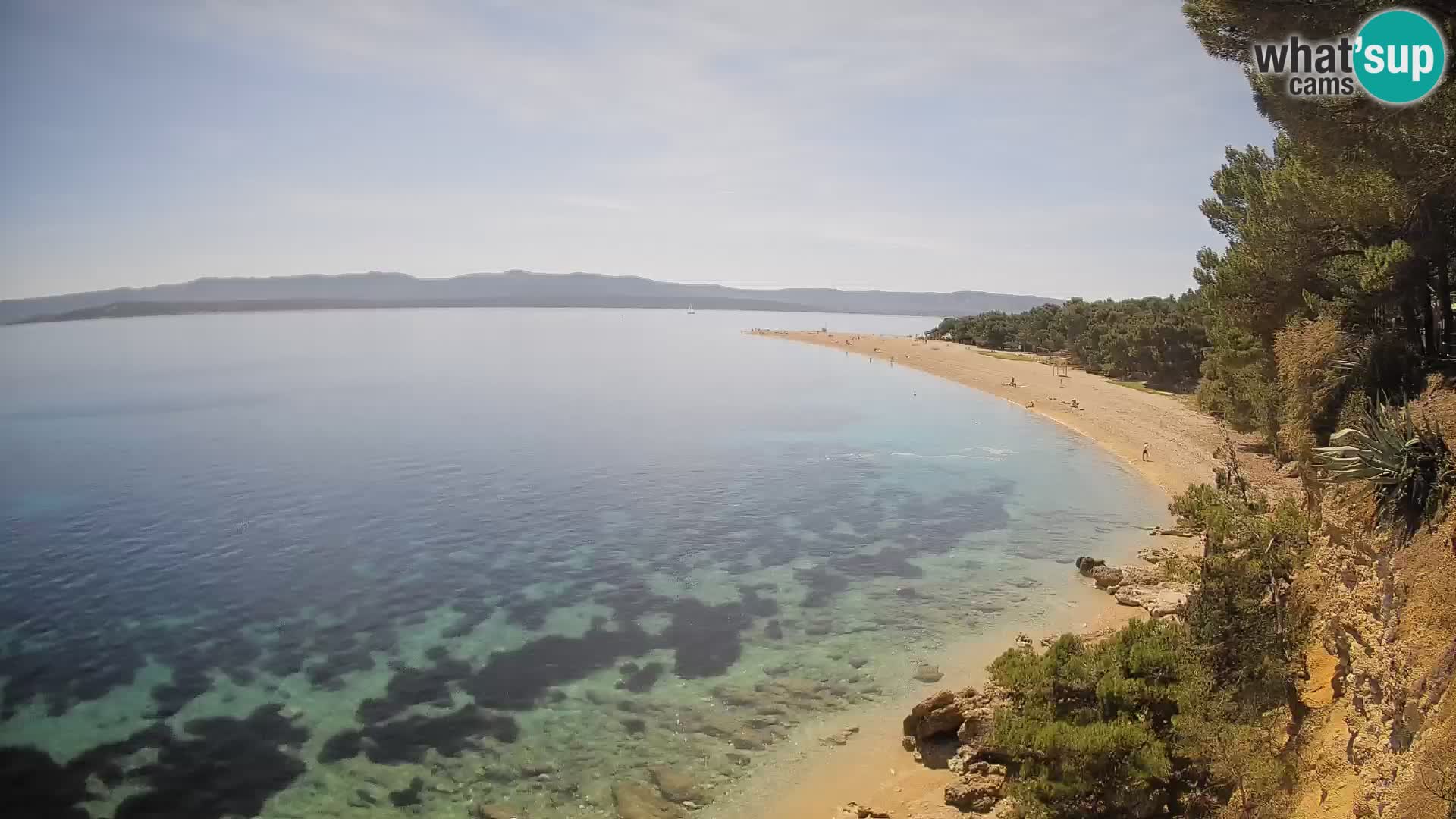 Spletna kamera Bol Zlatni Rat – Pogled v živo z otoka Brač