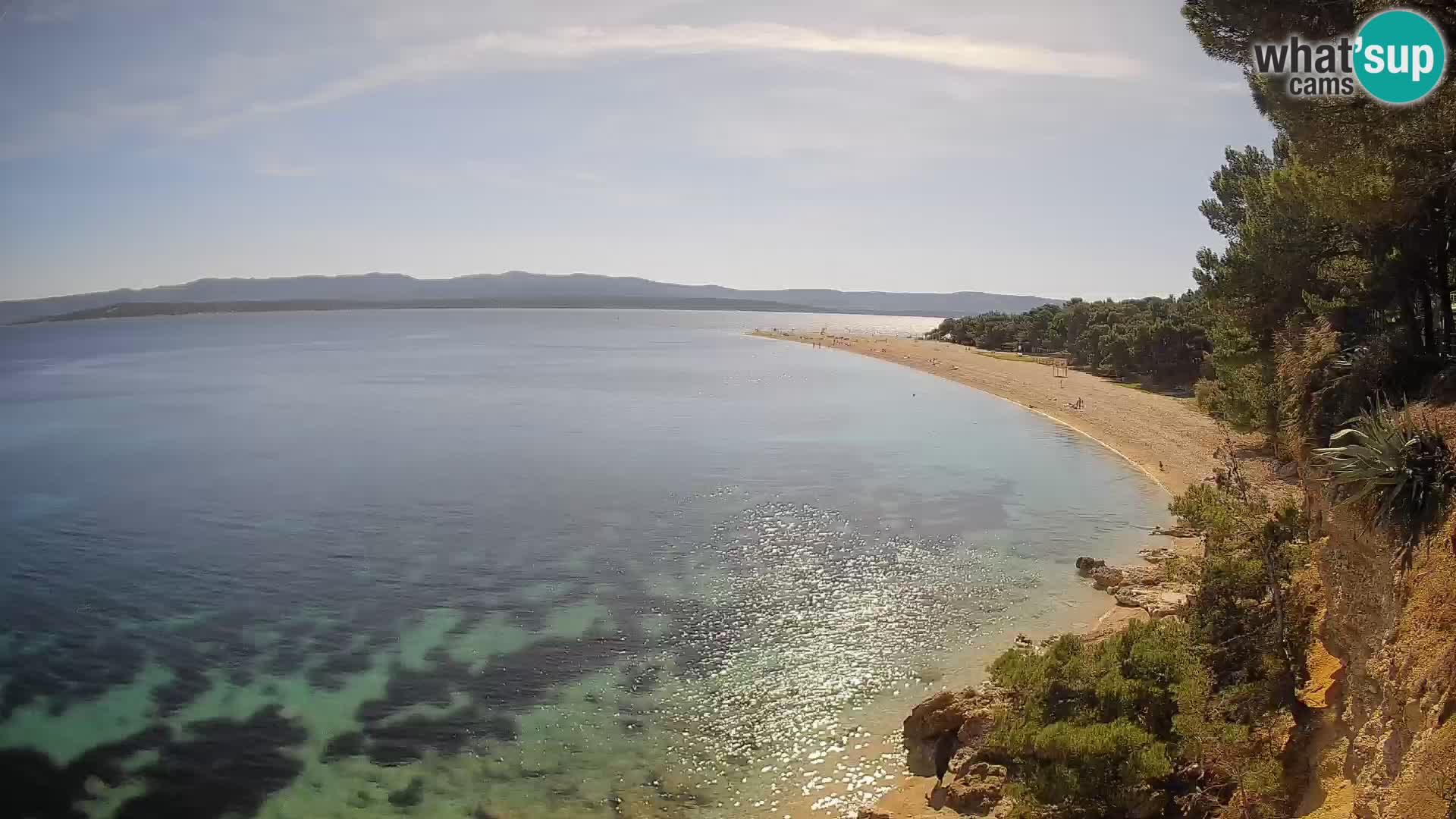 Spletna kamera Bol Zlatni Rat – Pogled v živo z otoka Brač