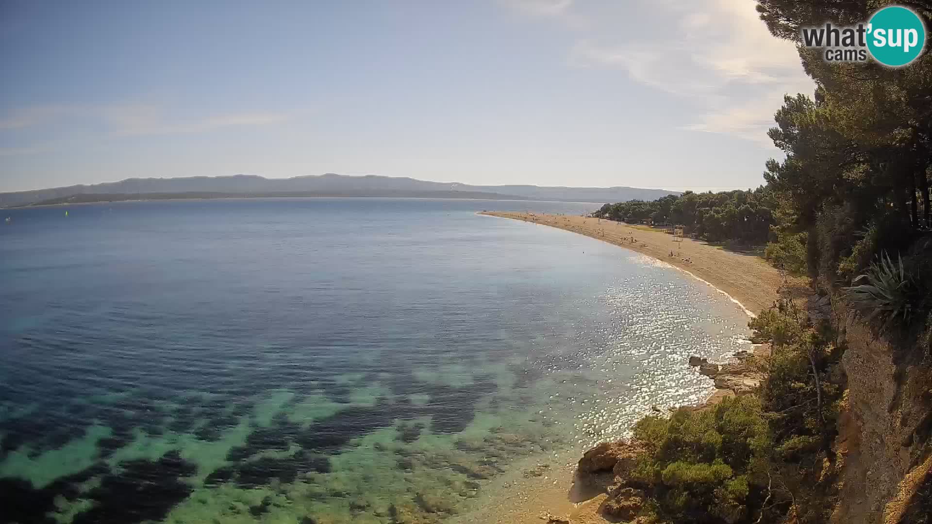 Webcam Bol Zlatni Rat – Vista en vivo desde la isla de Brač