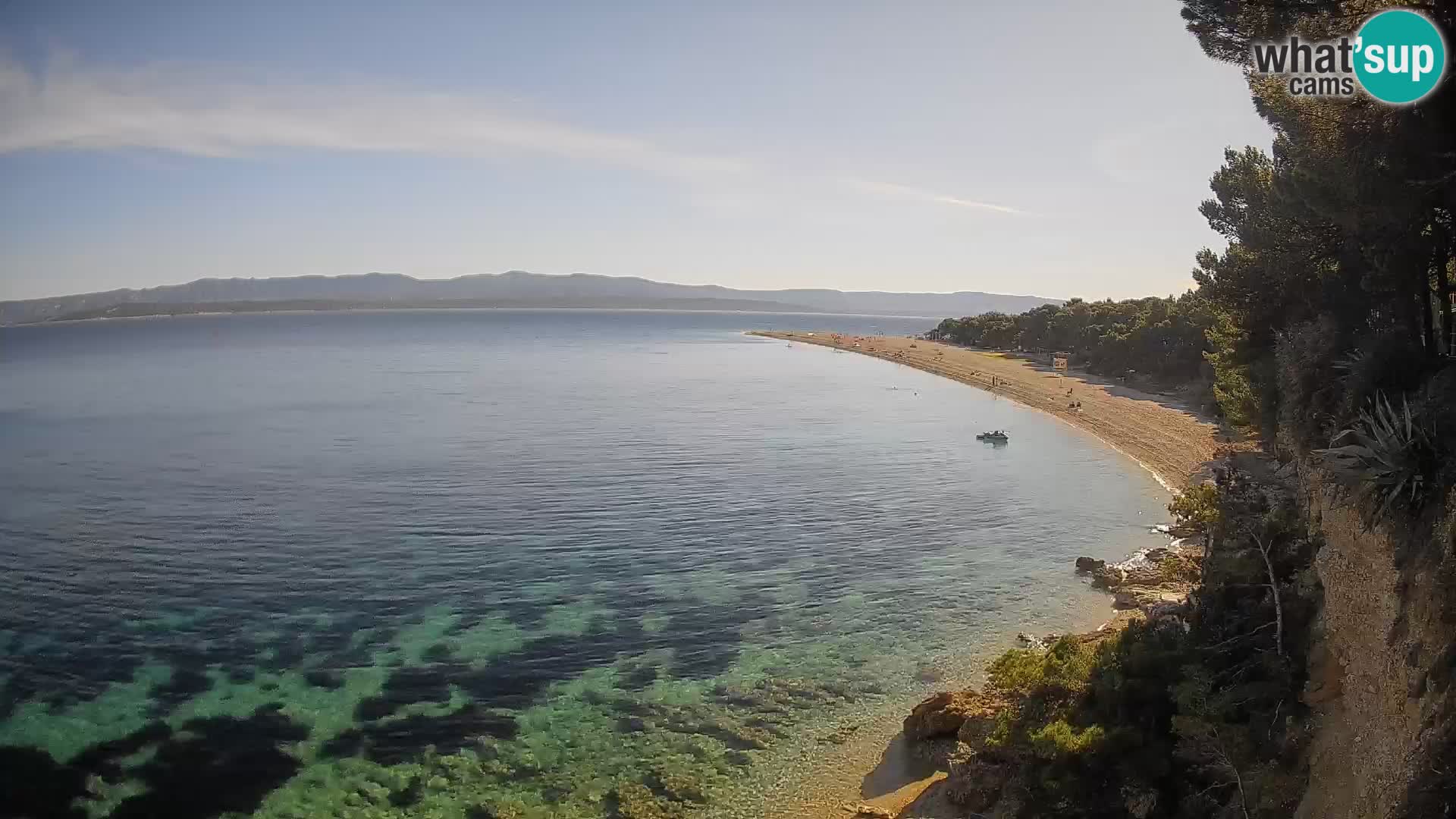 Spletna kamera Bol Zlatni Rat – Pogled v živo z otoka Brač