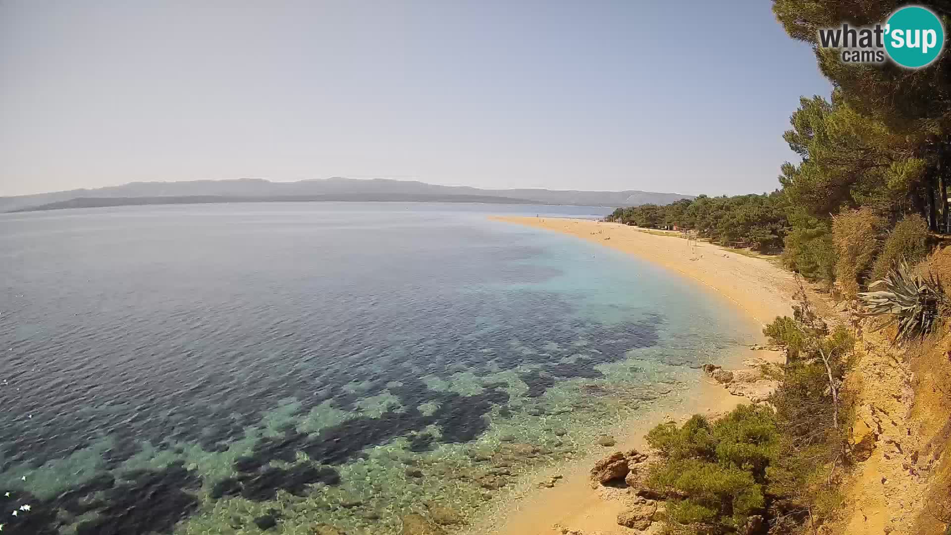 Webcam Bol Zlatni Rat – Vista en vivo desde la isla de Brač