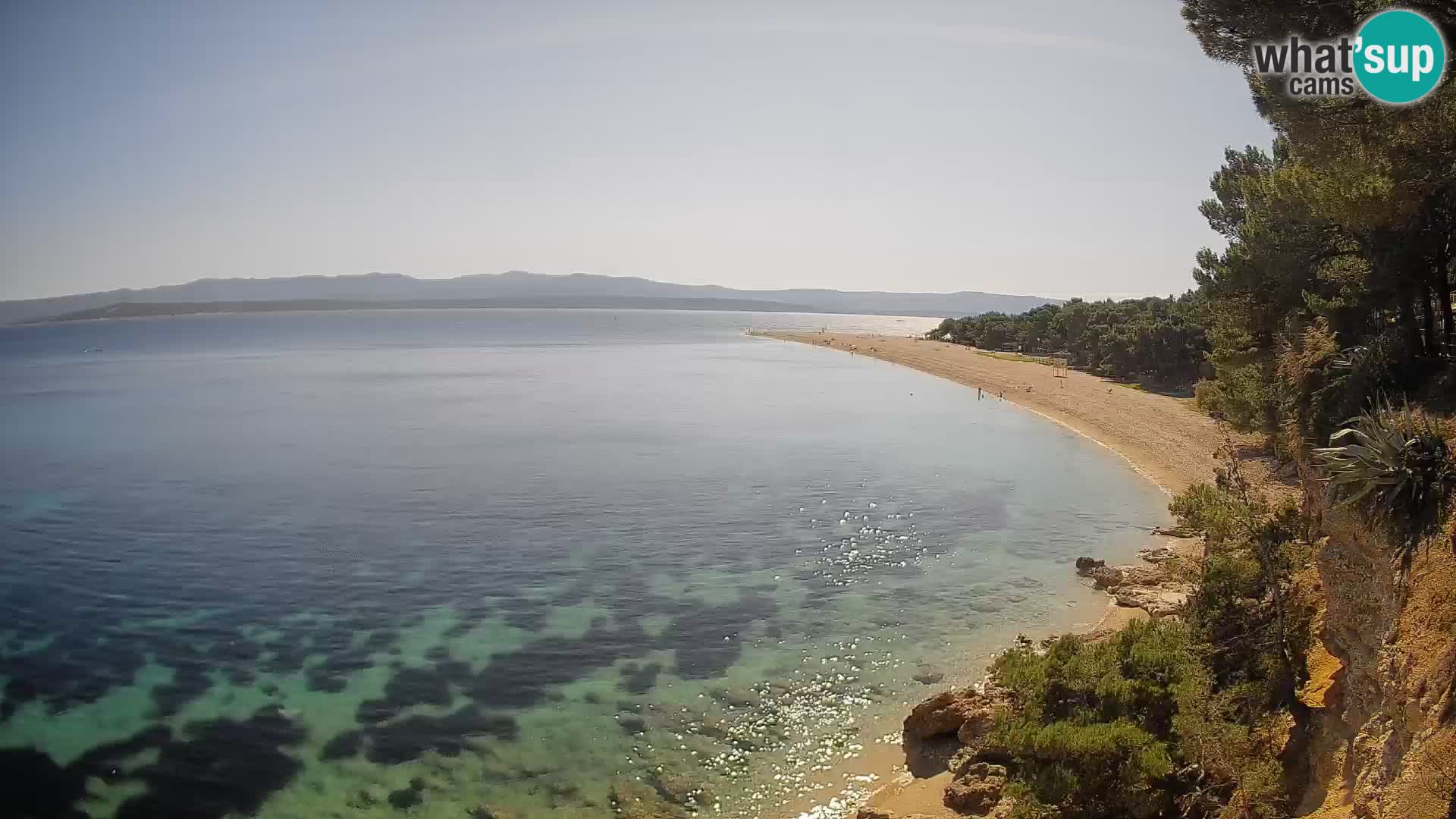 Webcam Zlatni Rat Bol – Liveblick vom berühmten Strand auf Brač