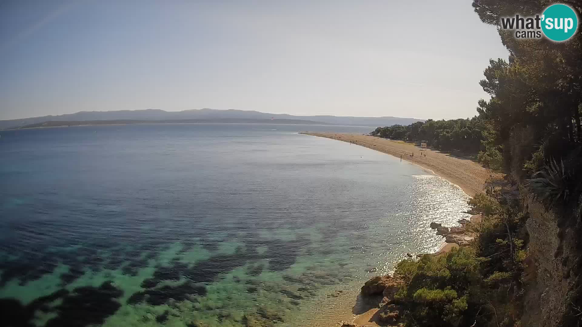 Webcam Zlatni Rat Bol – Liveblick vom berühmten Strand auf Brač
