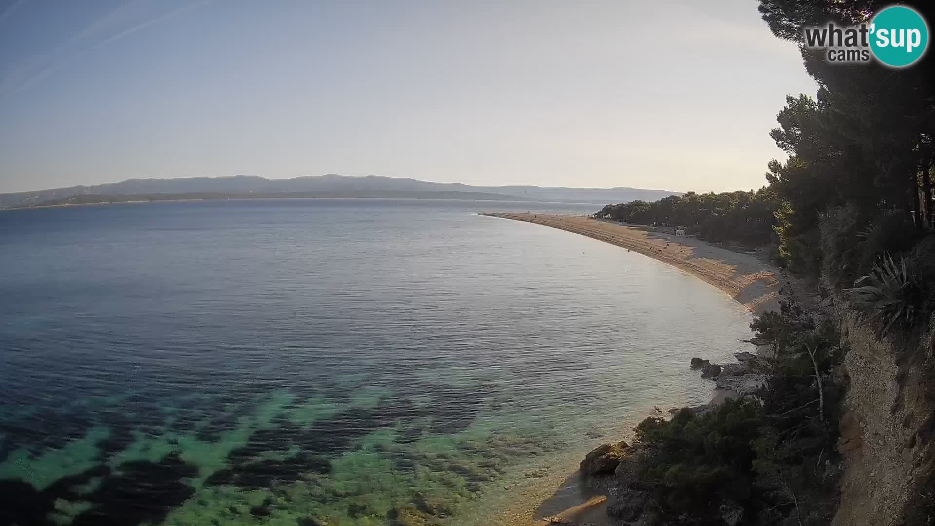 Webcam Zlatni Rat Bol – Liveblick vom berühmten Strand auf Brač