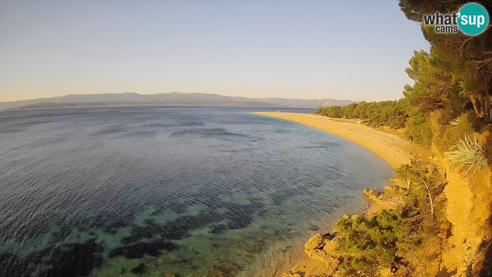 Webcam Bol Zlatni Rat – Vista en vivo desde la isla de Brač