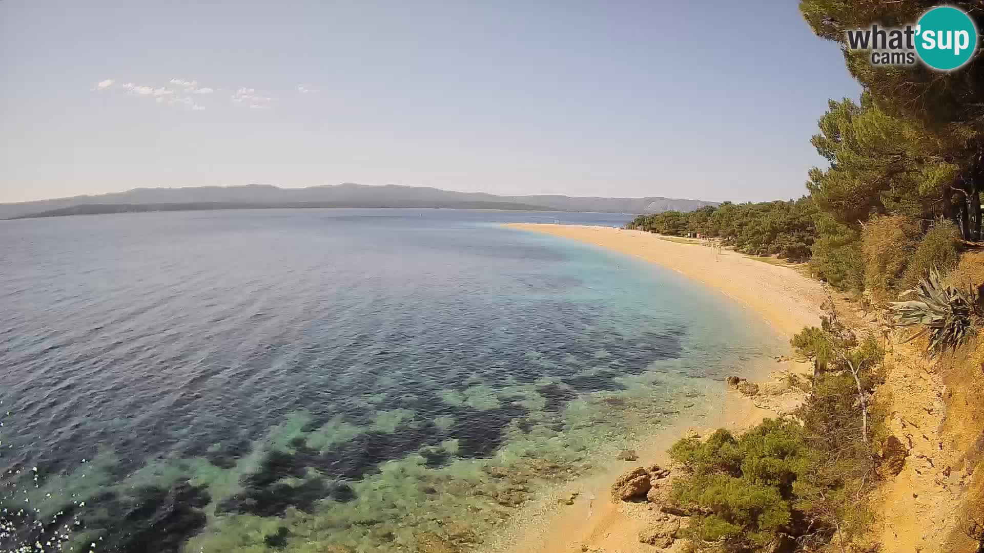 Webcam Zlatni Rat Bol – Liveblick vom berühmten Strand auf Brač