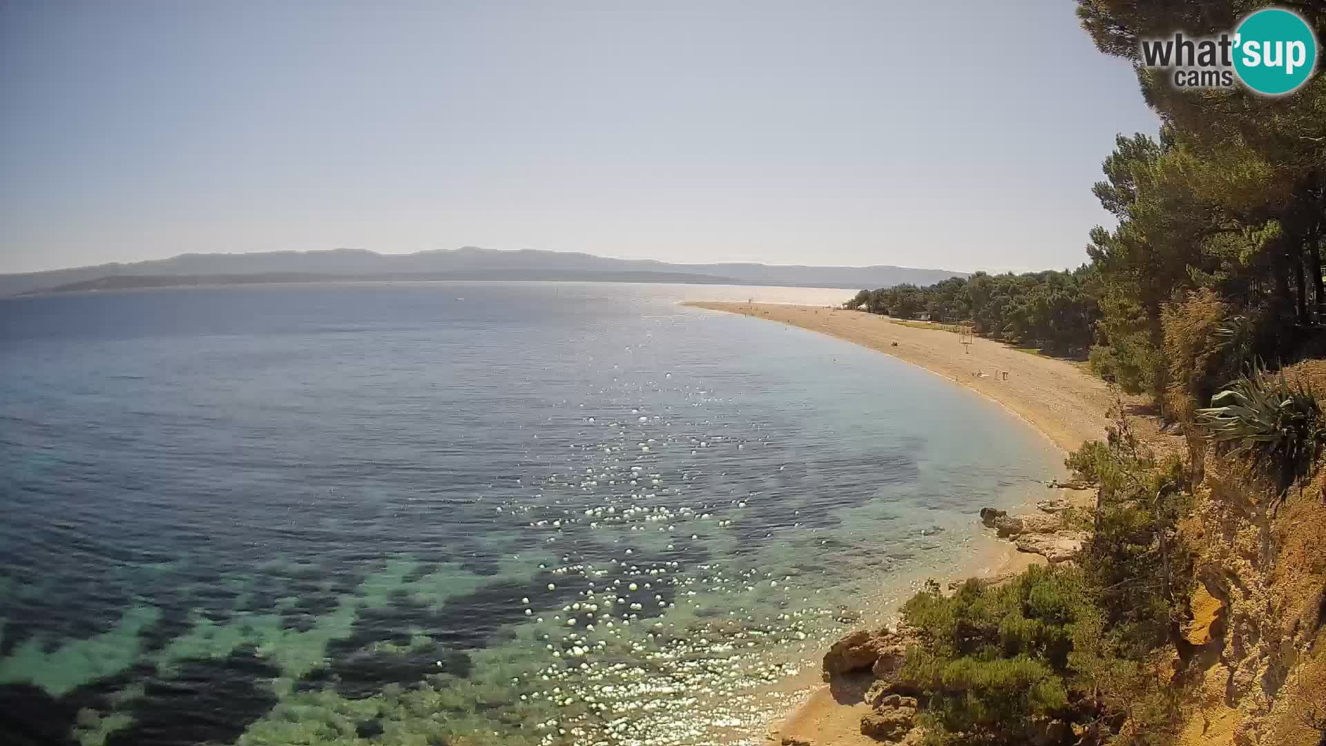 Webcam Zlatni Rat Bol – Liveblick vom berühmten Strand auf Brač